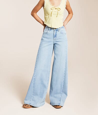 VERVET Olivia Wide Leg Stretch Jean front view