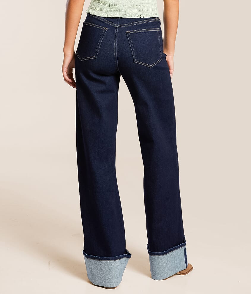 Olivia Wide Leg Stretch Cuffed Jean - thumbnail 4