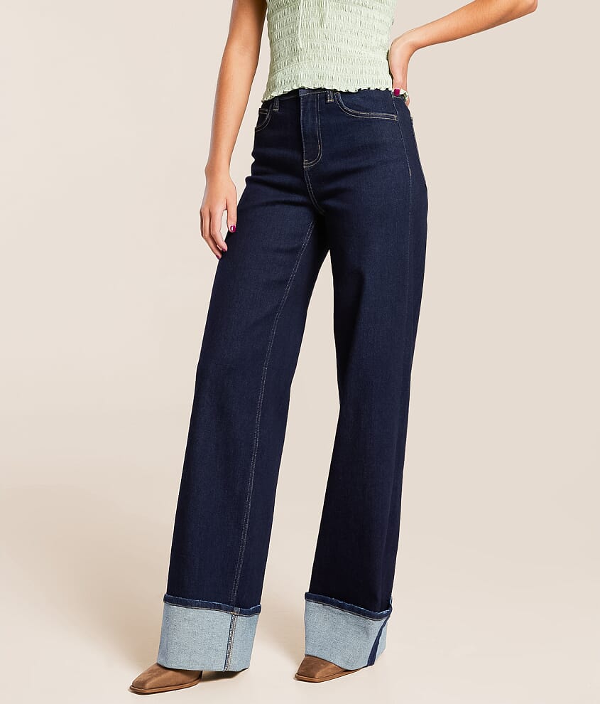 Olivia Wide Leg Stretch Cuffed Jean - thumbnail 2