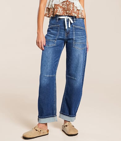 VERVET Kate High Rise Barrel Stretch Jean front view