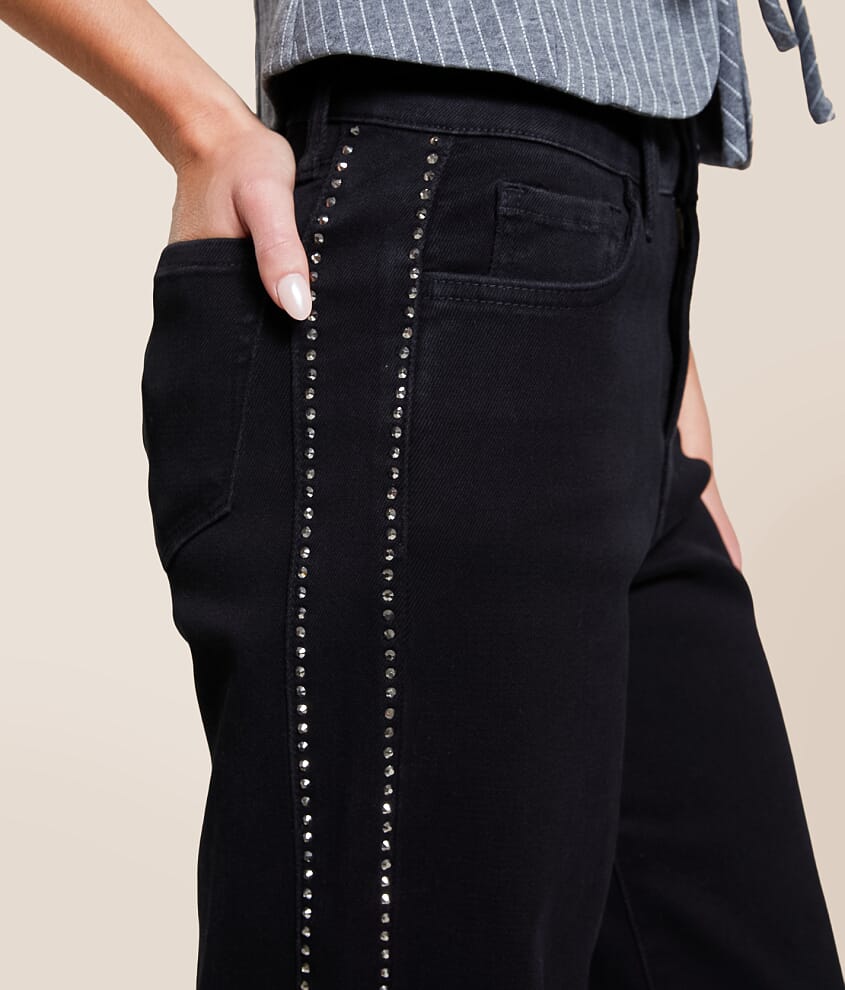 Olivia Rhinestone Wide Leg Jean - thumbnail 6