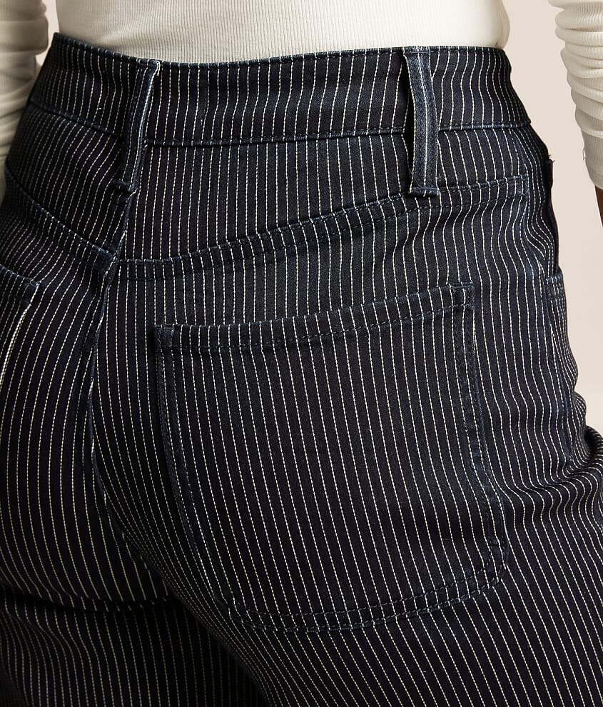 Olivia Striped Wide Leg Stretch Jean