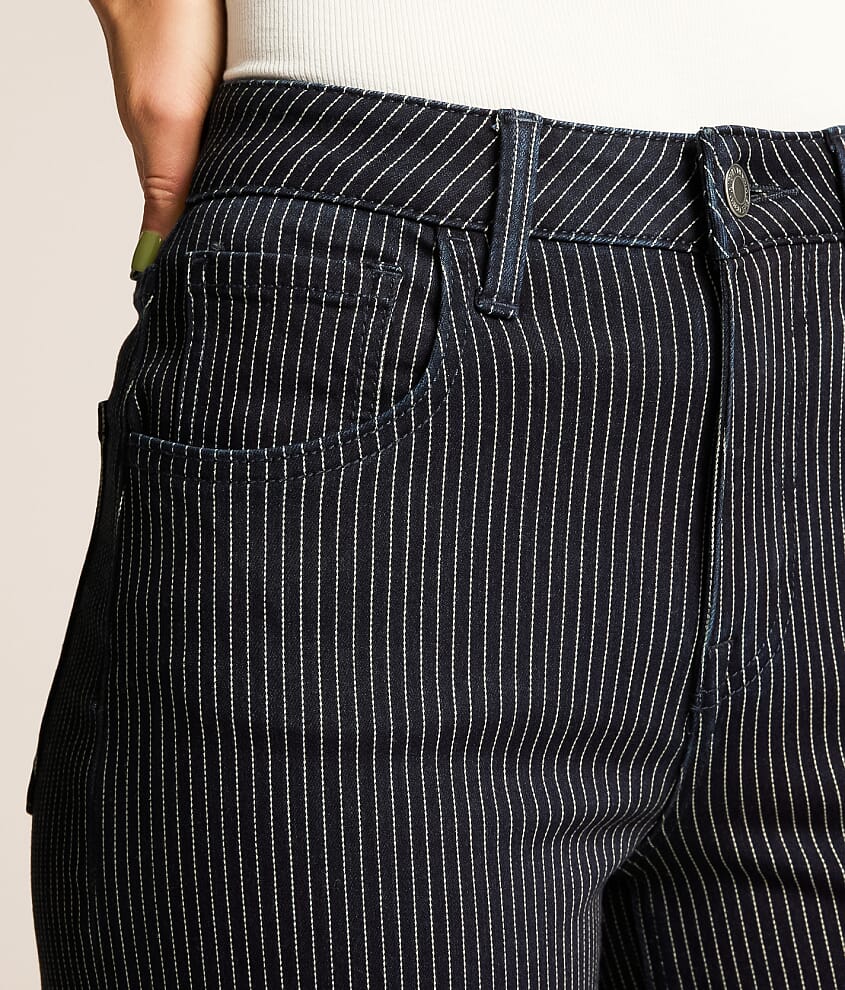 Olivia Striped Wide Leg Stretch Jean