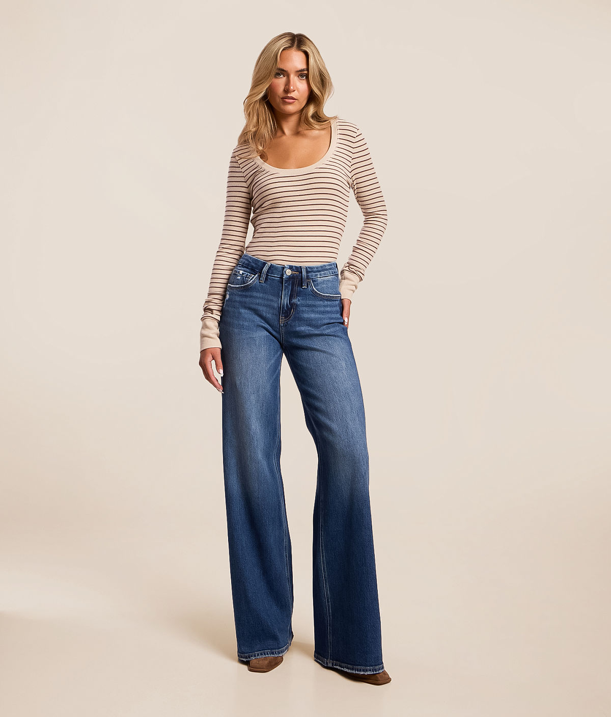 VERVET by Flying Monkey Kate Ultra Wide Leg Stretch Jean — Nicest by Buckle