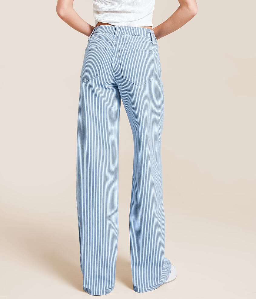 Olivia Wide Leg Striped Stretch Jean - thumbnail 3