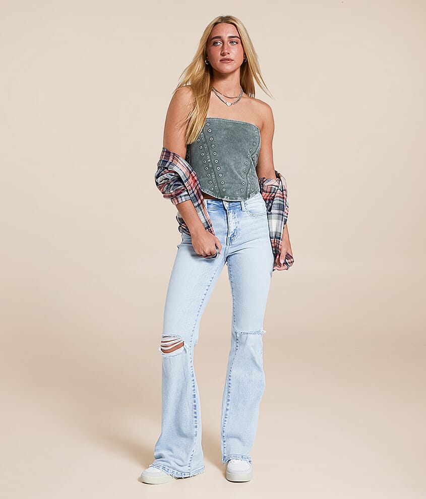 Bella High Rise Flare Stretch Jean - thumbnail 6