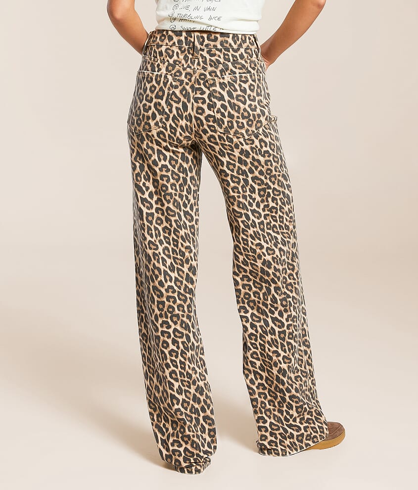 Kris Leopard Baggy Wide Leg Jean - thumbnail 3