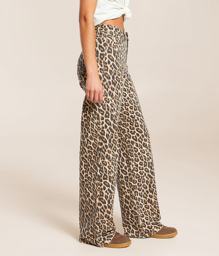 Kris Leopard Baggy Wide Leg Jean - thumbnail 2