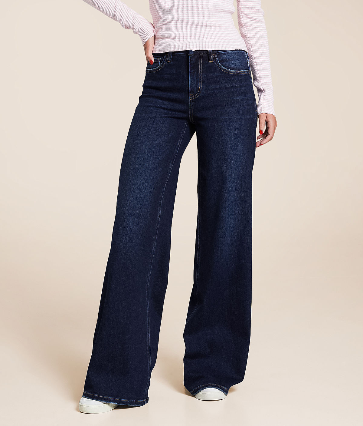VERVET by Flying Monkey Olivia Ultra Wide Leg Stretch Jean — Spark Light by Buckle