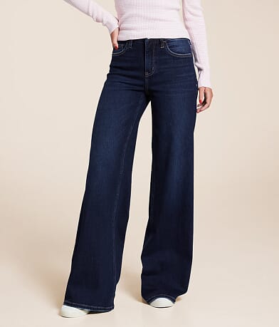 VERVET Olivia High Rise Ultra Wide Leg Stretch Jean front view