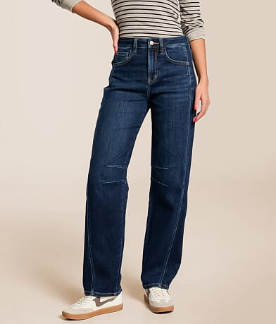 VERVET Kate High Rise Barrel Stretch Jean front view