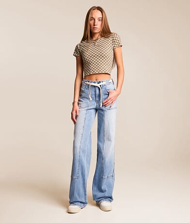 VERVET Olivia High Rise Wide Leg Stretch Jean front view