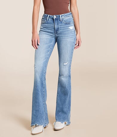 VERVET Bella Mid-Rise Flare Stretch Jean front view