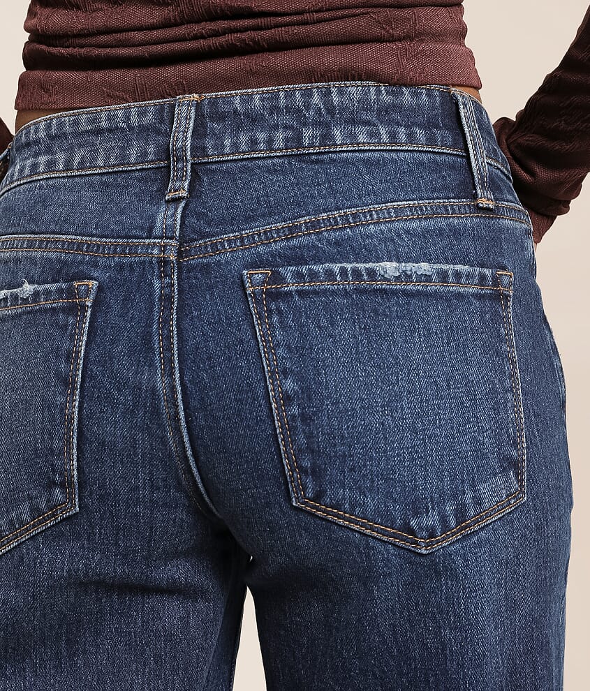 V-Front Wide Leg Stretch Jean