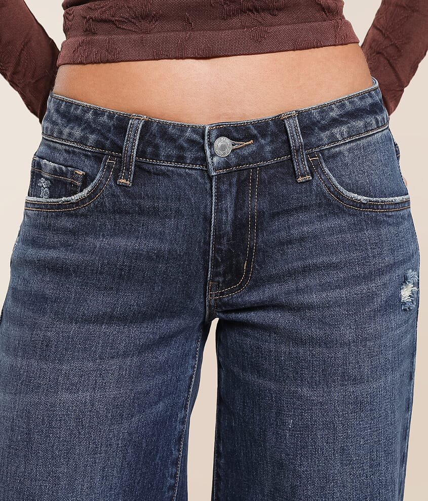 V-Front Wide Leg Stretch Jean