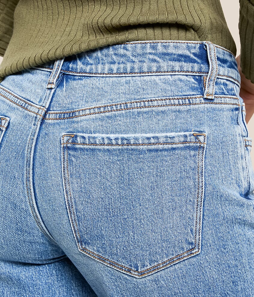 V-Front Wide Leg Stretch Jean