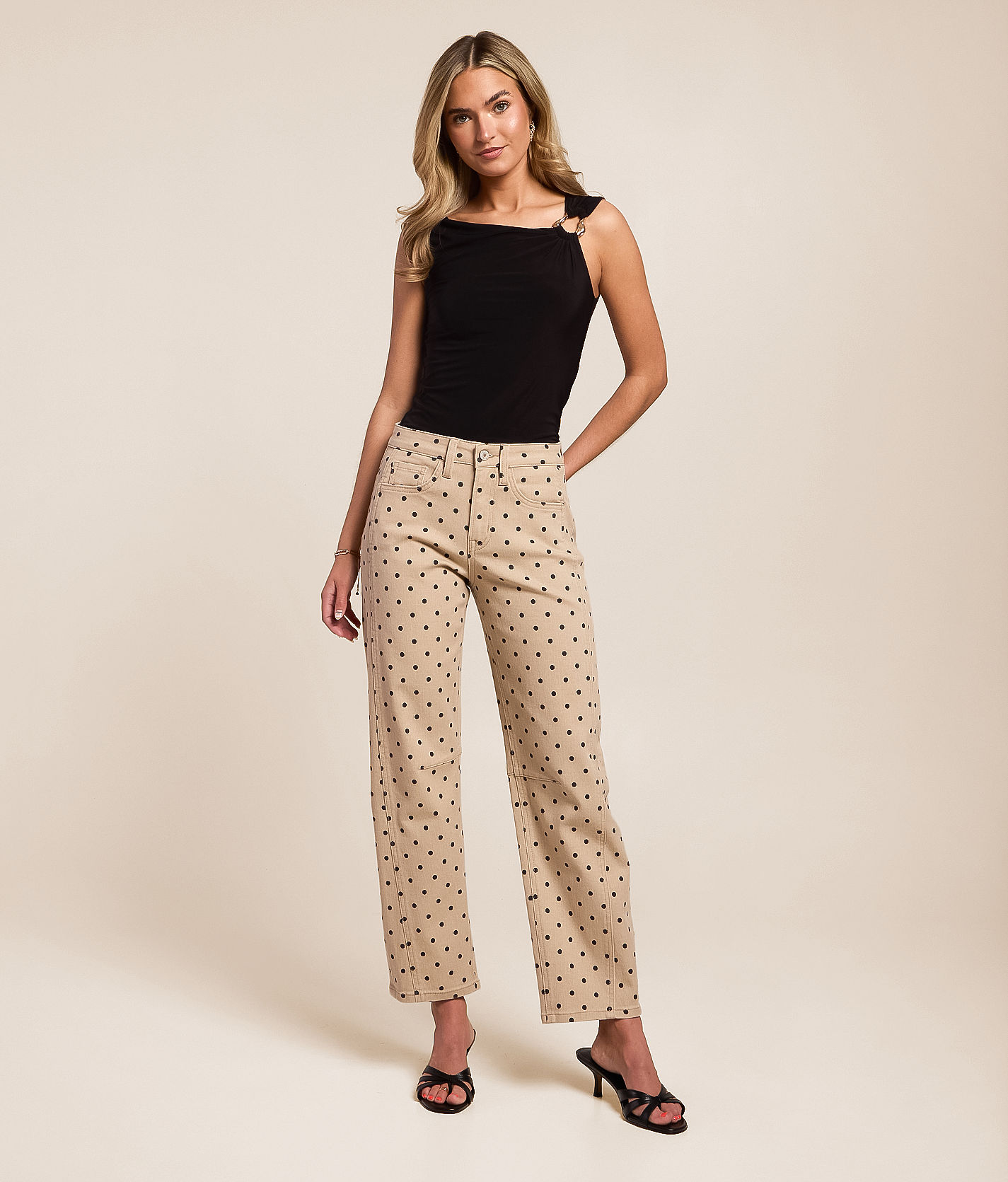 ◆タチカワ◆ウッドブラインド◆W152×H190◆O-2509BL3◆ VERVET by Flying Monkey Kate Barrel Polka Dot Jean - Women's Jeans