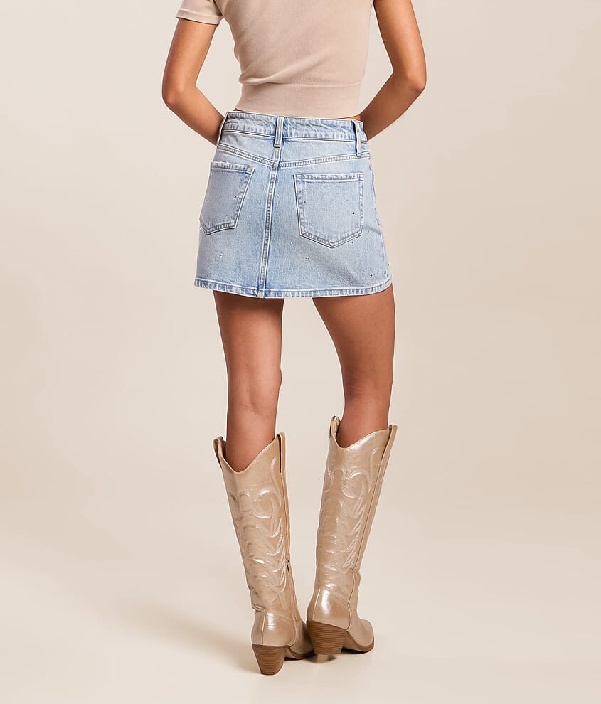 Claudia Mini Denim Stretch Skirt