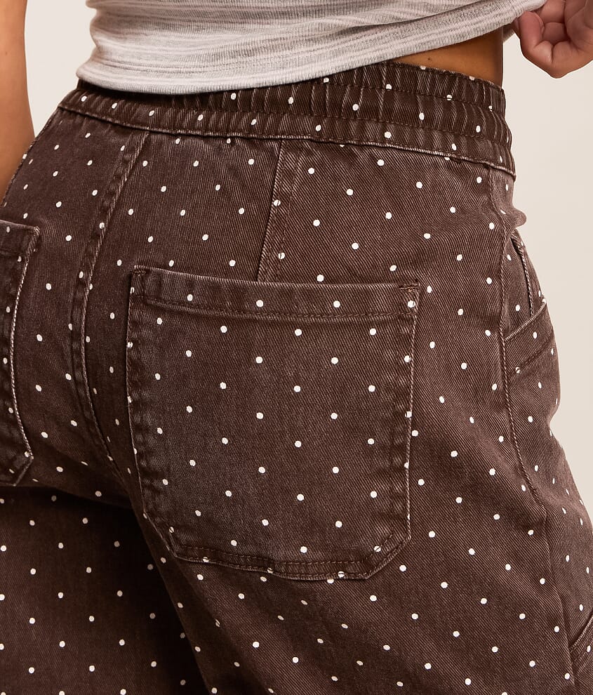 Olivia Polka Dot Barrel Stretch Jean