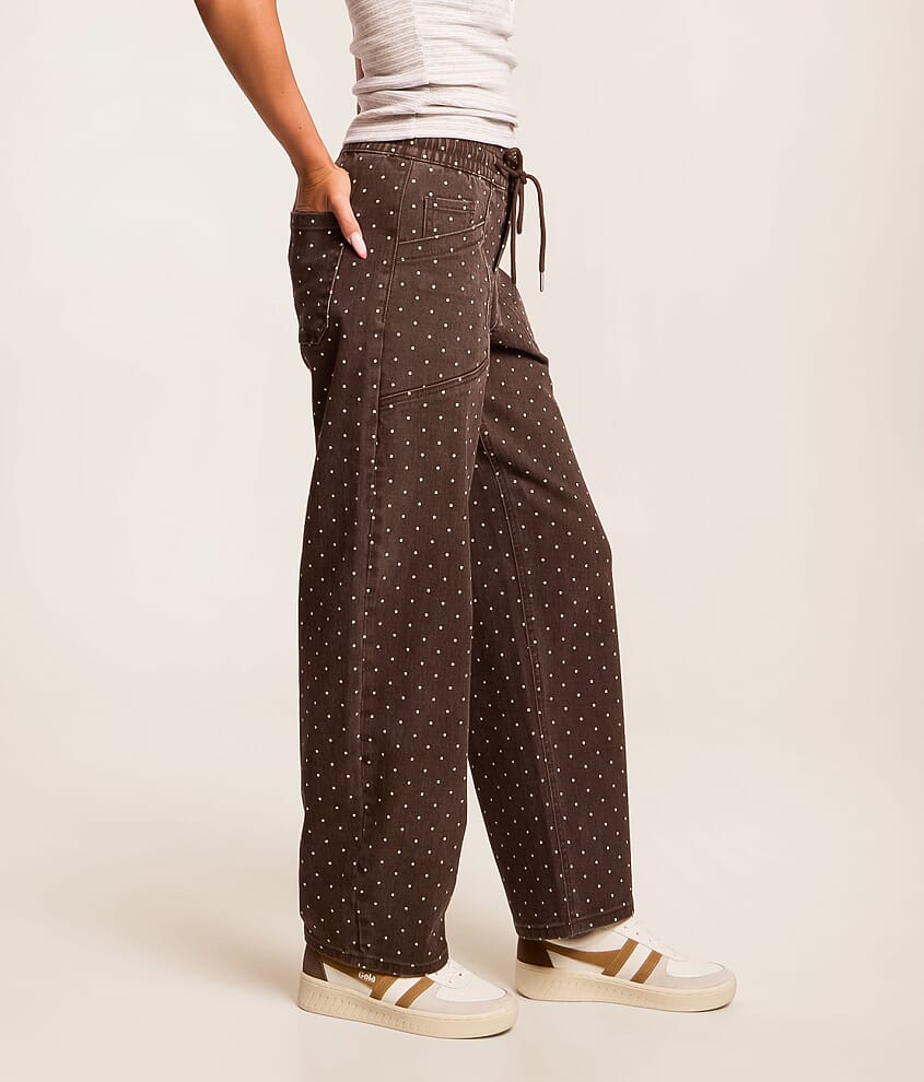 Olivia Polka Dot Barrel Stretch Jean