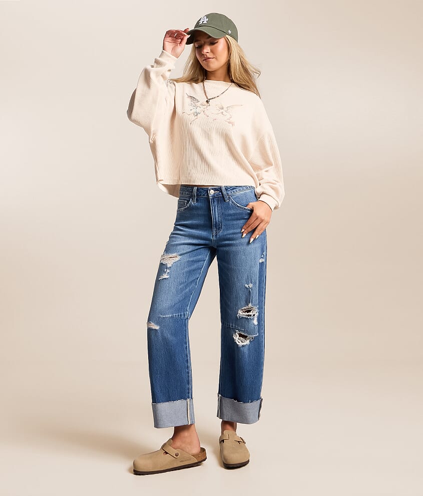 Olivia Barrel Stretch Cuffed Jean