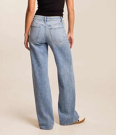 Kate Wide Leg Rhinestone Jean thumbnail 4
