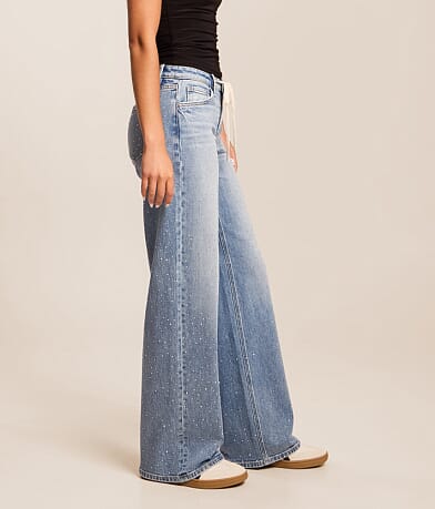 Kate Wide Leg Rhinestone Jean thumbnail 3