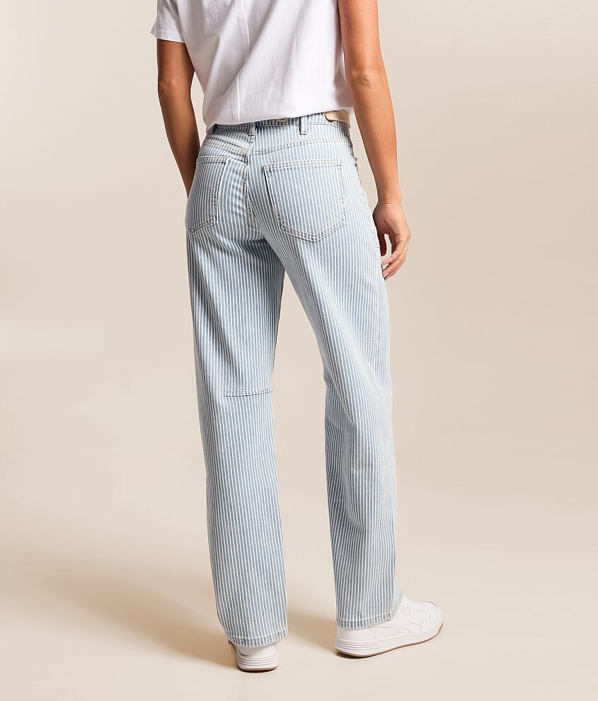 Olivia High Rise Barrel Striped Jean