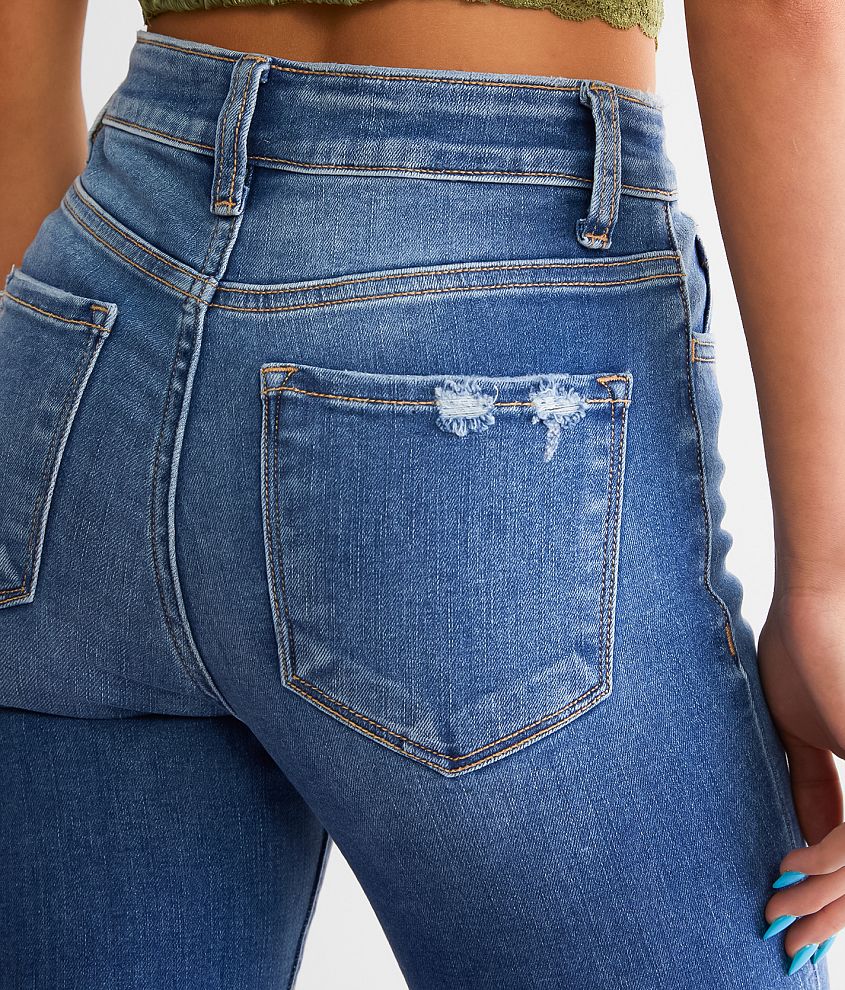 High Rise Cropped Flare Stretch Jean