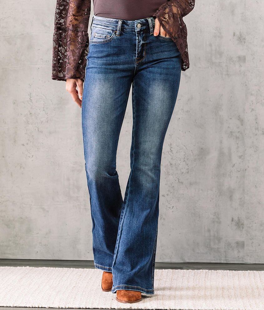 VERVET Allison Mid-Rise Flare Stretch Jean - Women's Jeans in Second ...