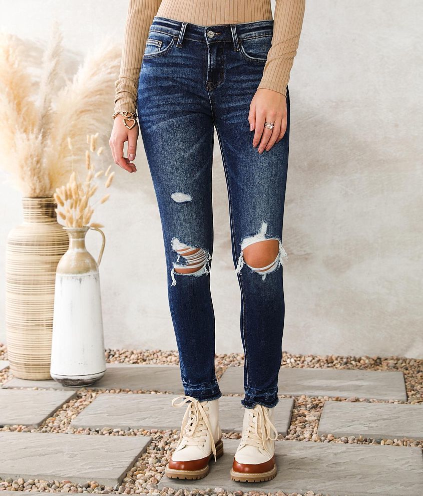 VERVET Amber Mid-Rise Ankle Skinny Stretch Jean front view