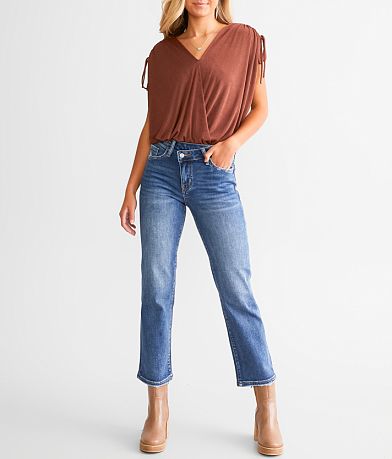Willow & Root The Everyday Cropped Straight Stretch Jean front view