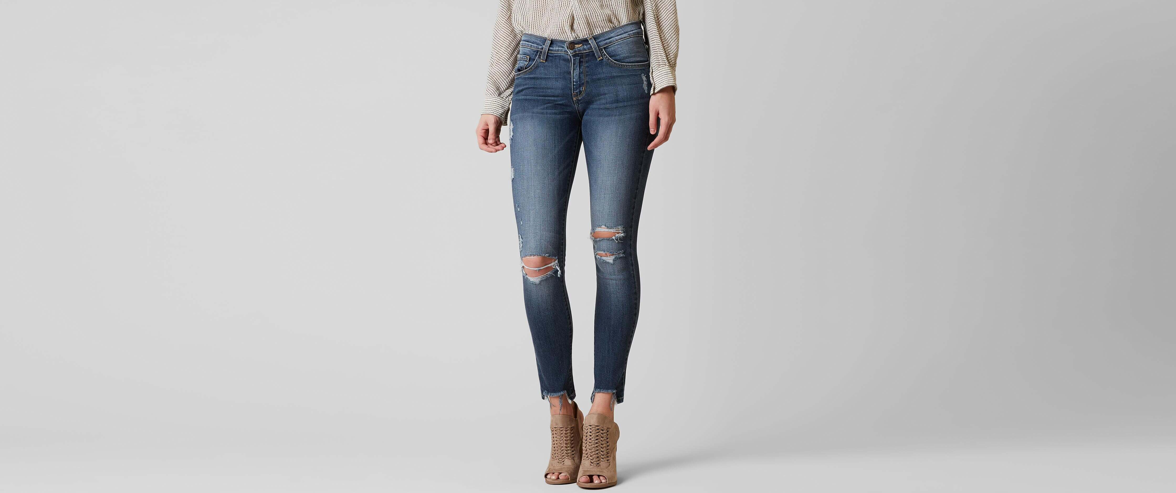 Flying Monkey MidRise Ankle Skinny Stretch Jean Women's Jeans in Deep Vapor Buckle