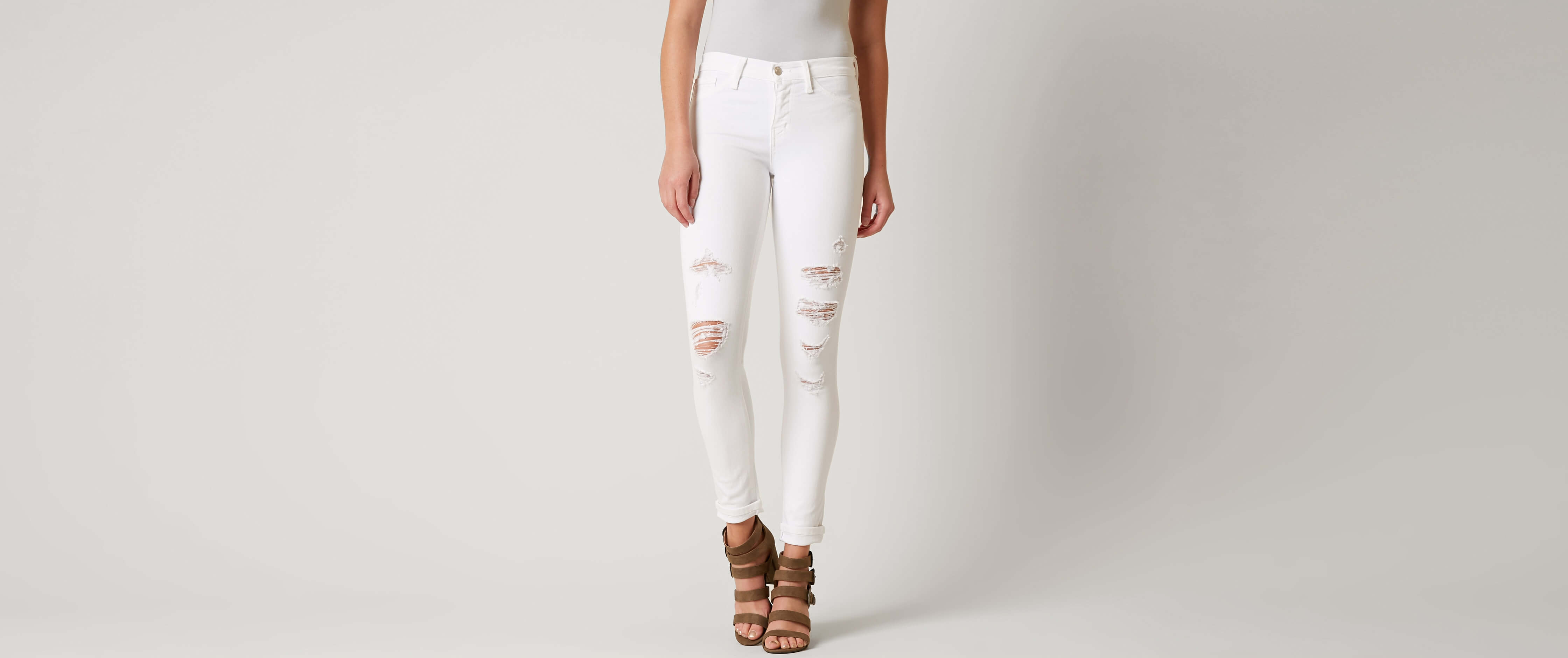 buckle white jeans