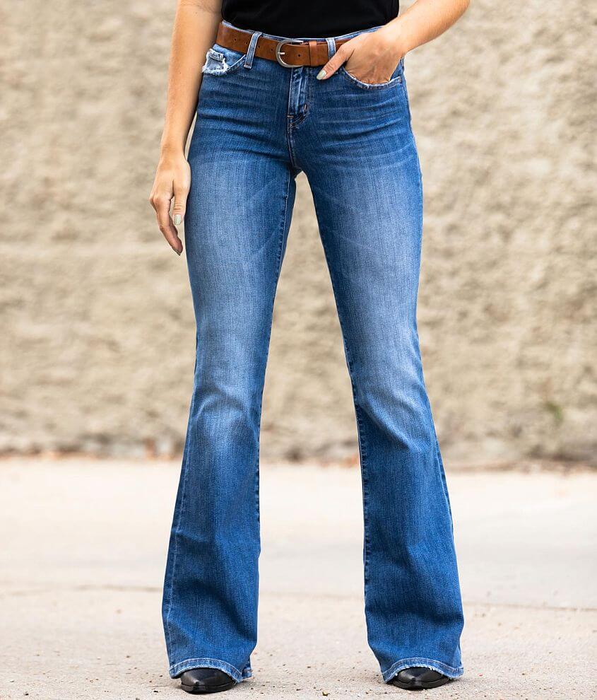 Mid-rise flared jeans - Women