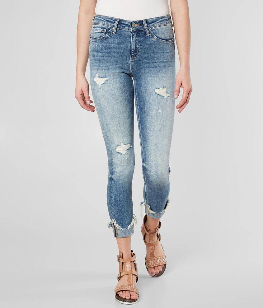 Flying Monkey Mid-Rise Ankle Skinny Cuffed Jean front view