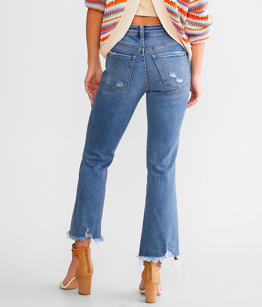 High Rise Cropped Flare Stretch Jean