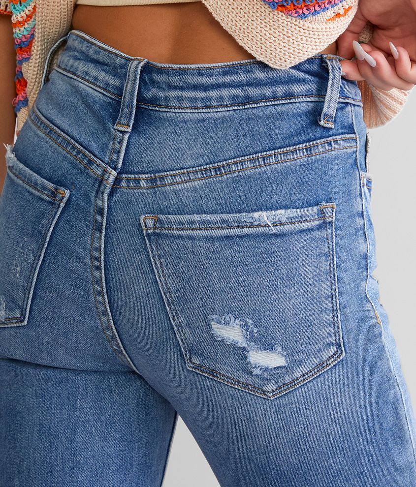 High Rise Cropped Flare Stretch Jean