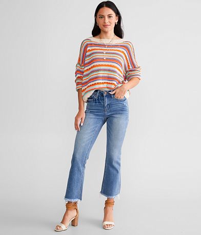VERVET High Rise Cropped Flare Stretch Jean misc detail 3 view