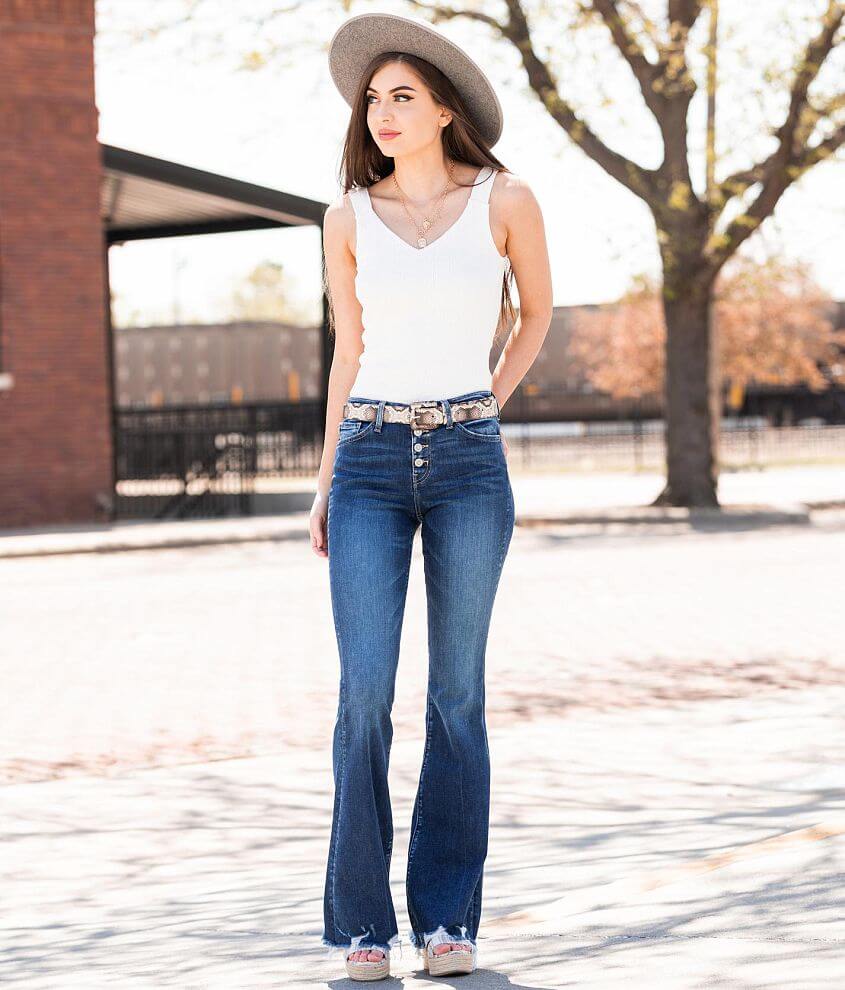 Mid-Rise Flare Stretch Jean