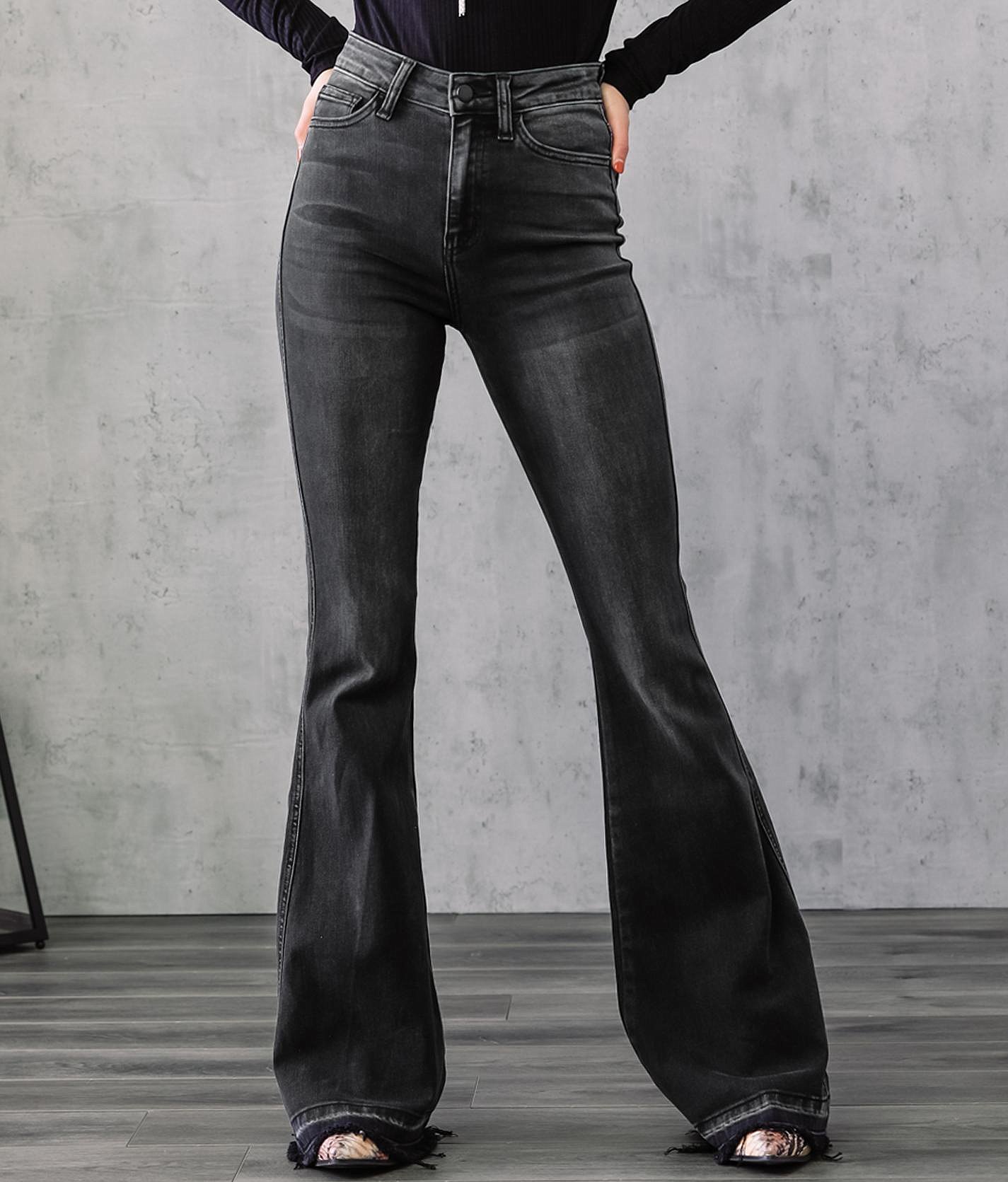 flying monkey black flare jeans
