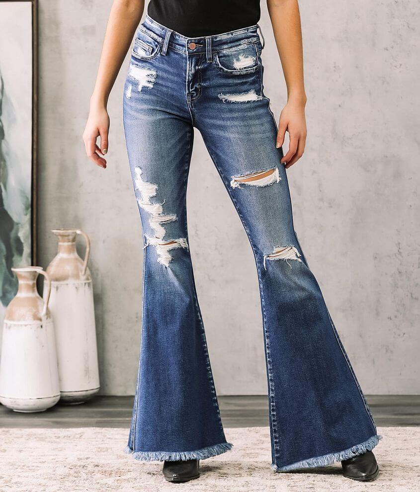 Mid-Rise Super-Flare Jeans