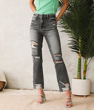 Free People Lita - Slim Leg Jeans - Light Wash Jeans - Lulus