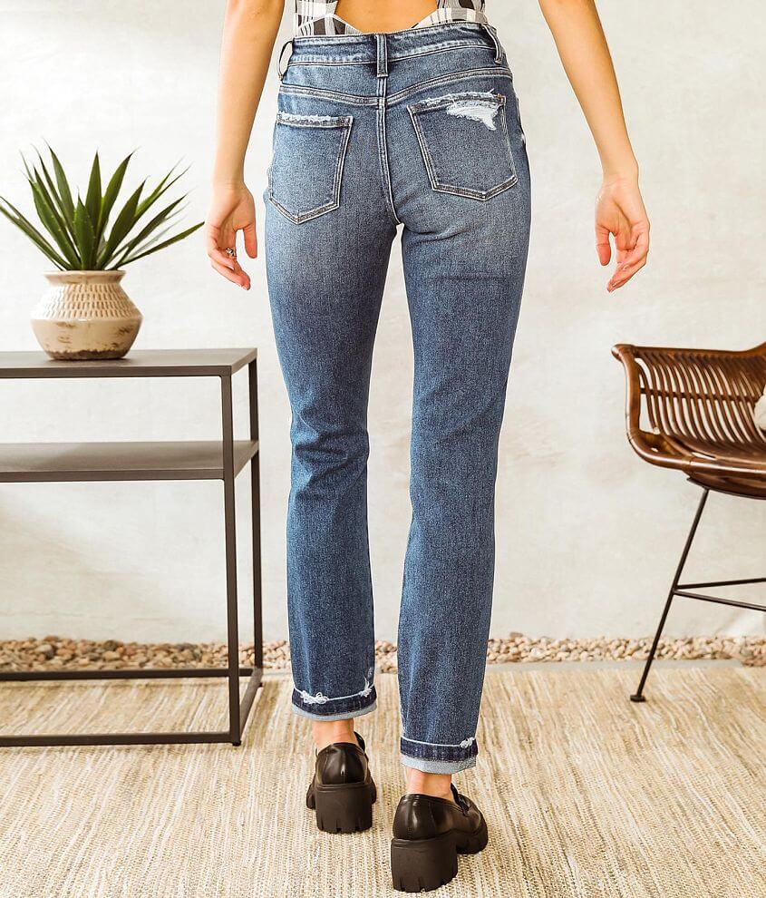Mid-Rise Ankle Straight Stretch Jean