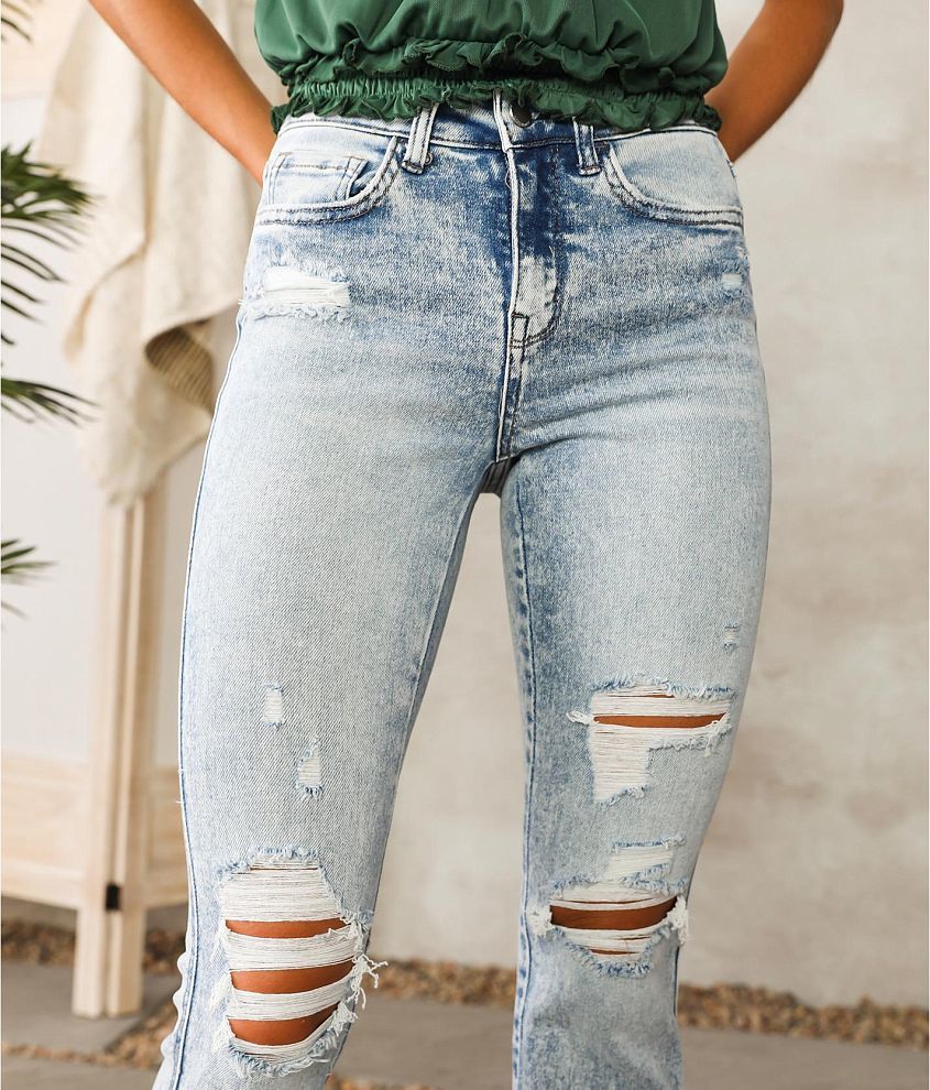 Mid-Rise Flare Stretch Jean