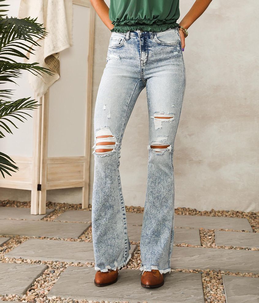 Flying Monkey Mid-Rise Flare Stretch Jean front view