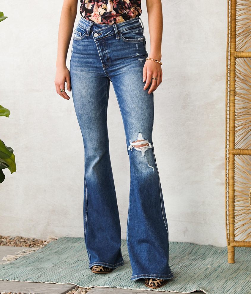 Flying Monkey High Rise Flare Stretch Jean front view