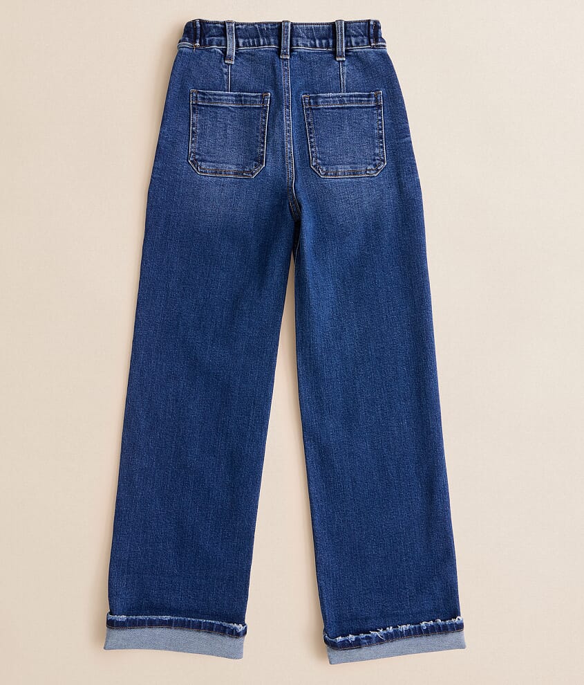 Girls - Mini Olivia Cropped Wide Leg Cuffed Jean