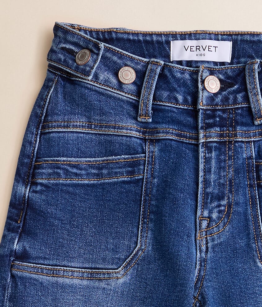 Girls - Mini Olivia Cropped Wide Leg Cuffed Jean