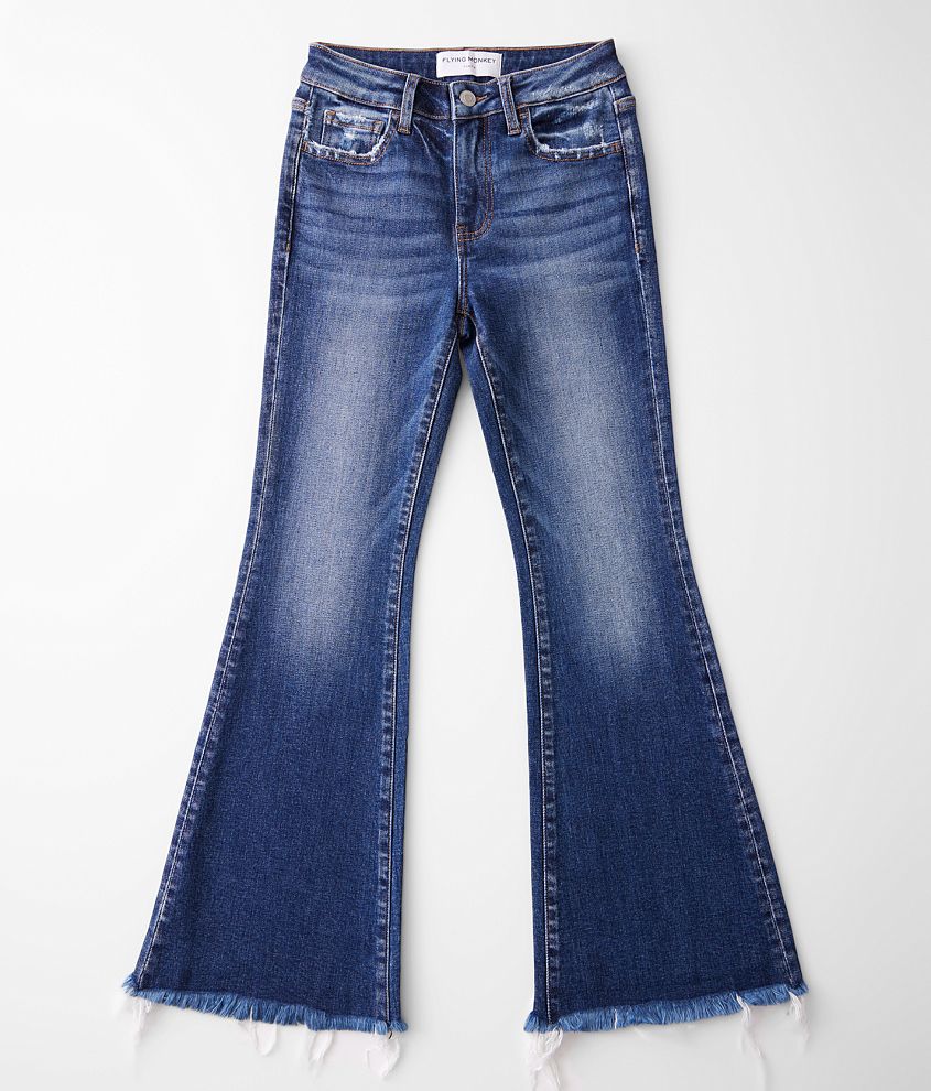 Girls - Flying Monkey High Rise Flare Stretch Jean front view